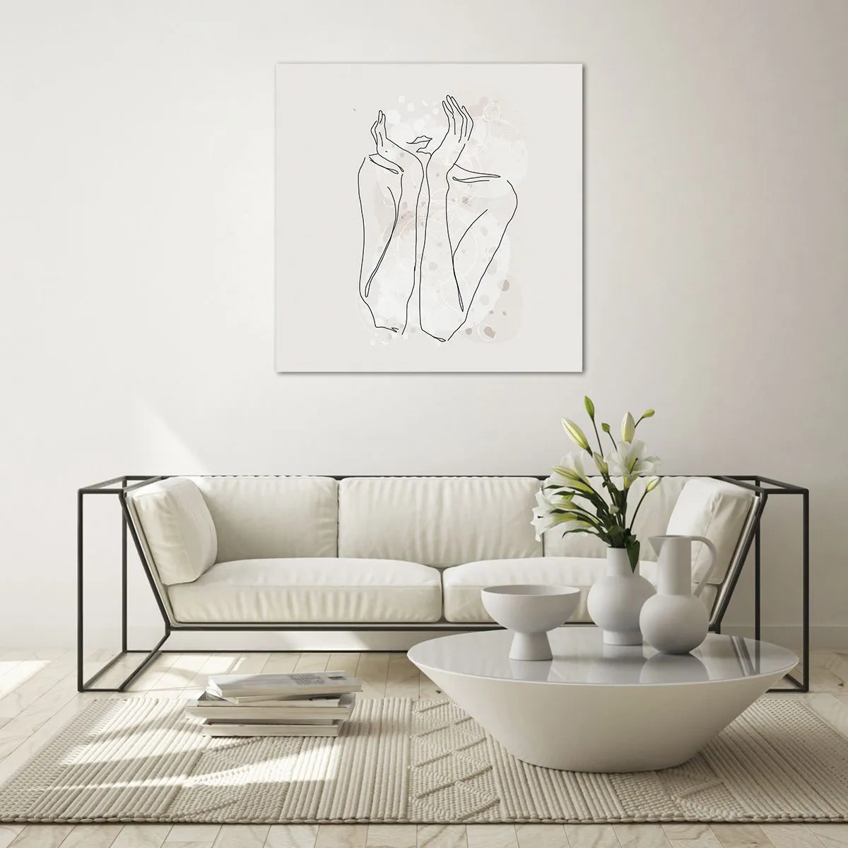 Quadro su vetro - Attimo sognante - 50x50 cm