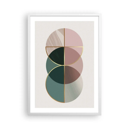 Poster in cornice bianca - Un cerchio dietro l'altro... - 50x70 cm