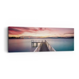 Quadro su tela - Stampe su Tela - La fiamma mite della sera - 90x30 cm