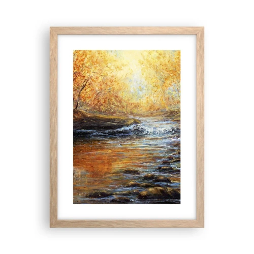 Poster in cornice rovere chiaro - Ruscello d'oro - 30x40 cm
