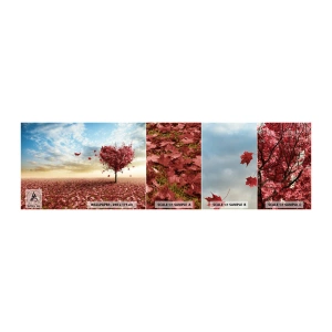 Campione Di Fotomurale Standard Eco - Ama questo autunno - Paesaggio, Grafica, Albero - 100x30 cm
