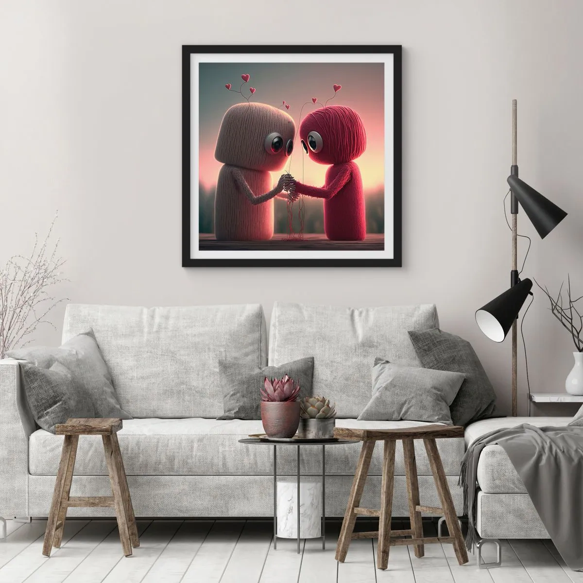 Poster in cornice nera - Ognuno ha diritto ad amare - 30x30 cm