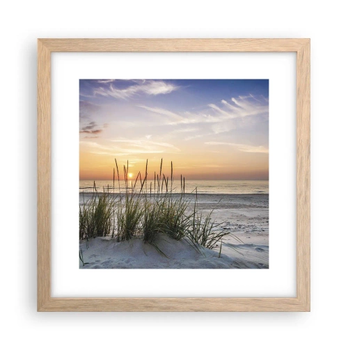 Poster in cornice rovere chiaro - Guarda, pensa, senti - 30x30 cm