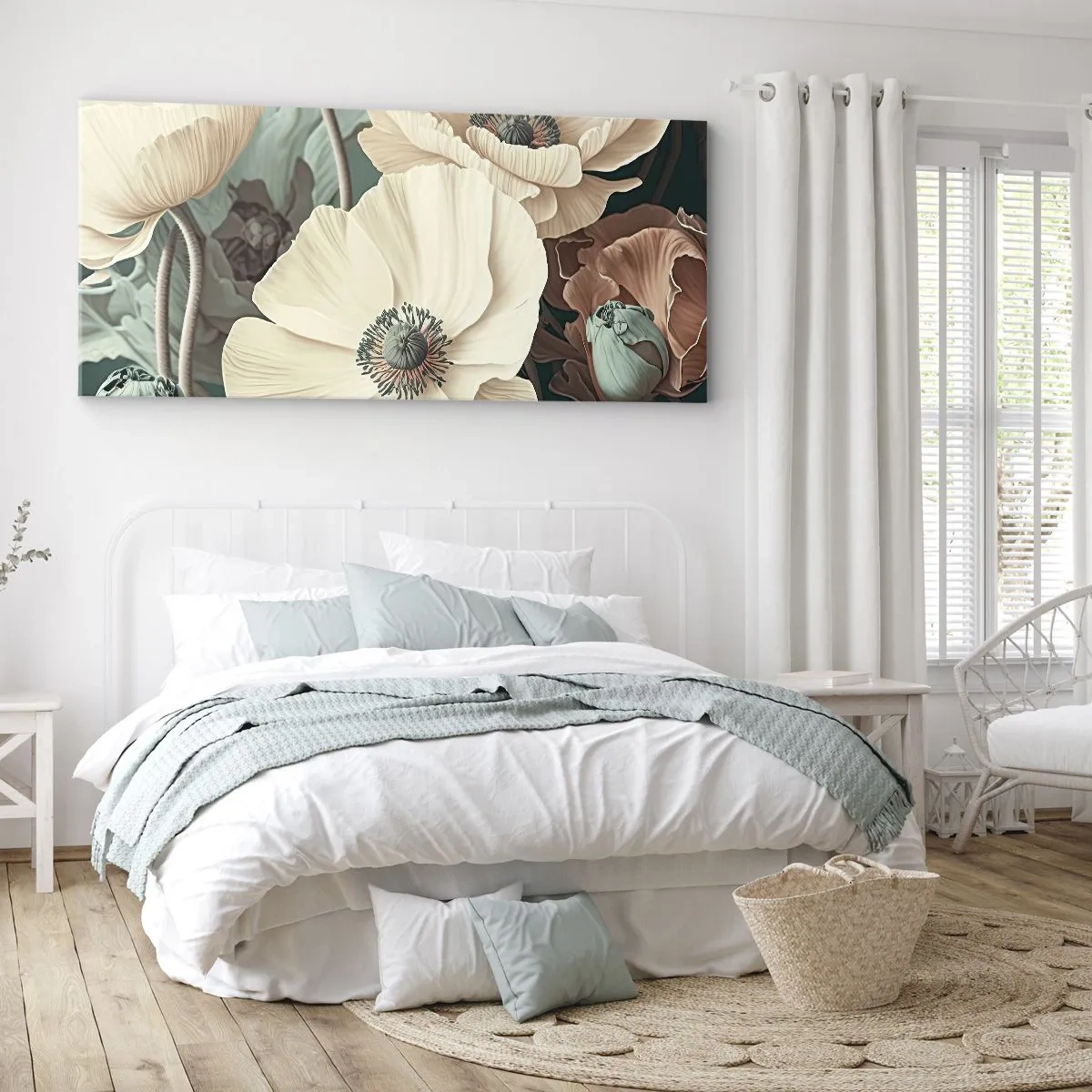 Quadro su tela - Stampe su Tela - Il sussurro dei papaveri - 90x30 cm