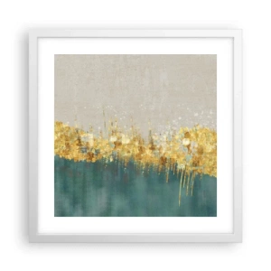 Poster in cornice bianca - Confine dorato - 40x40 cm