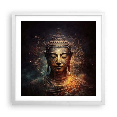 Poster in cornice bianca - Equilibrio spirituale - 50x50 cm