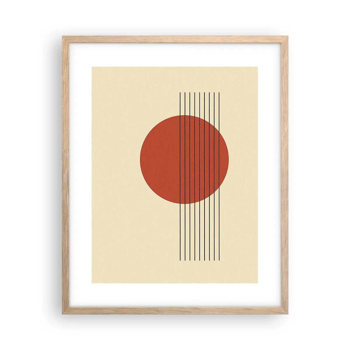 Poster in cornice rovere chiaro - Nel cerchio e oltre - 40x50 cm