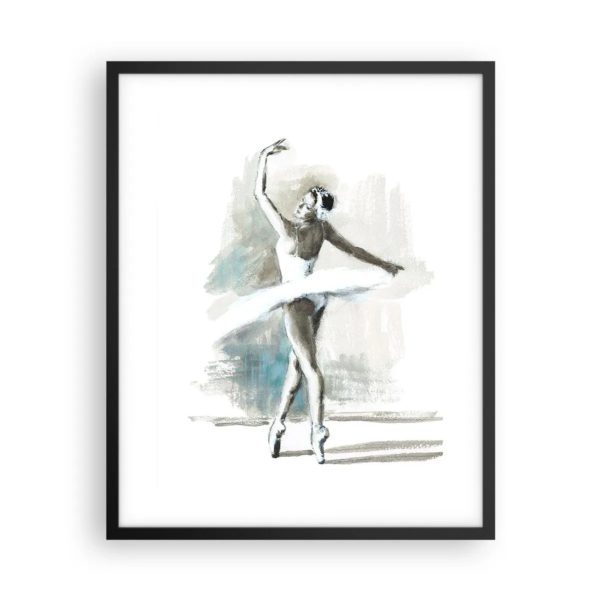 Poster in cornice nera - Tramutata in un cigno - 40x50 cm