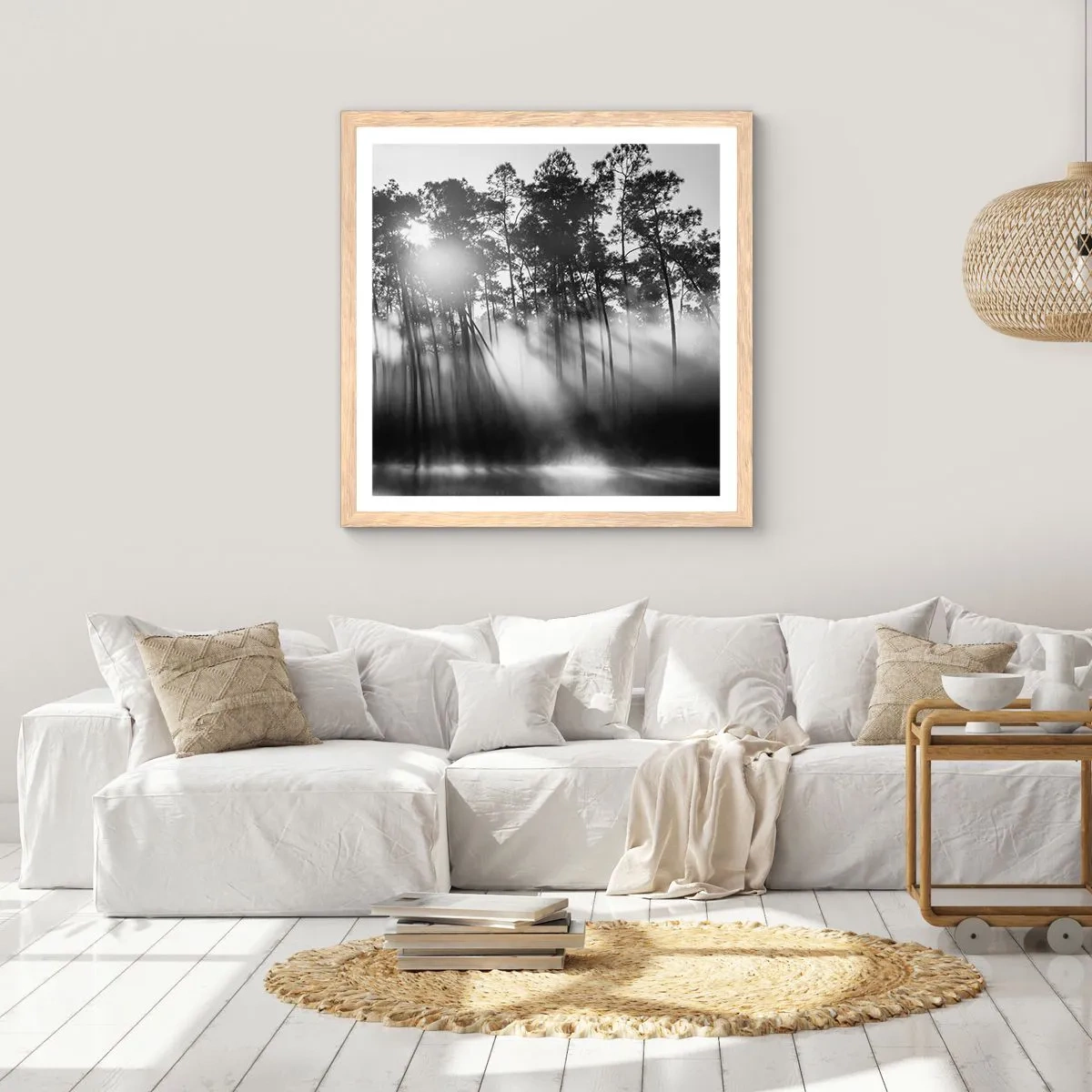 Poster in cornice rovere chiaro - Sole irrefrenabile - 30x30 cm