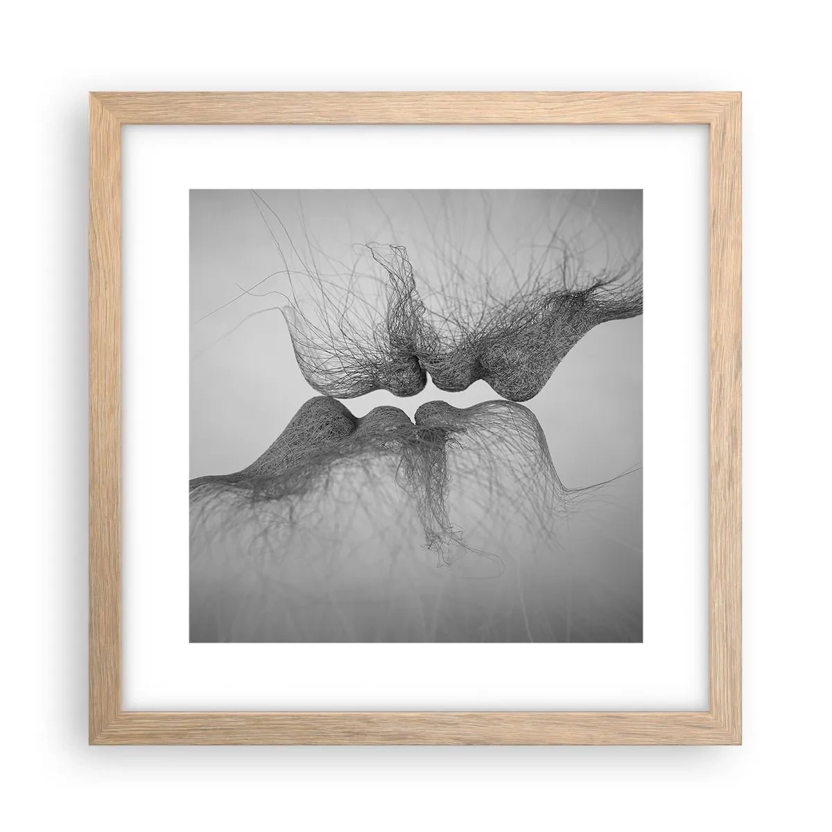 Poster in cornice rovere chiaro - Il bacio del vento - 30x30 cm