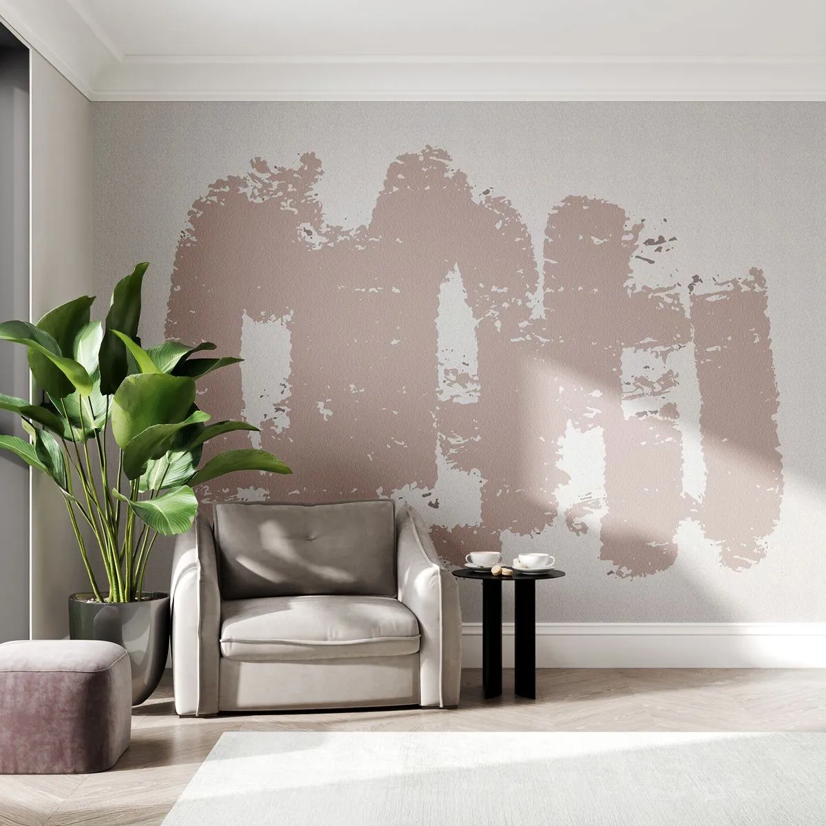 Fotomurali Premium Canvas - Astrazione in un rosa mite - Astrazione, Vuoto, Minimalismo - 250x175 cm