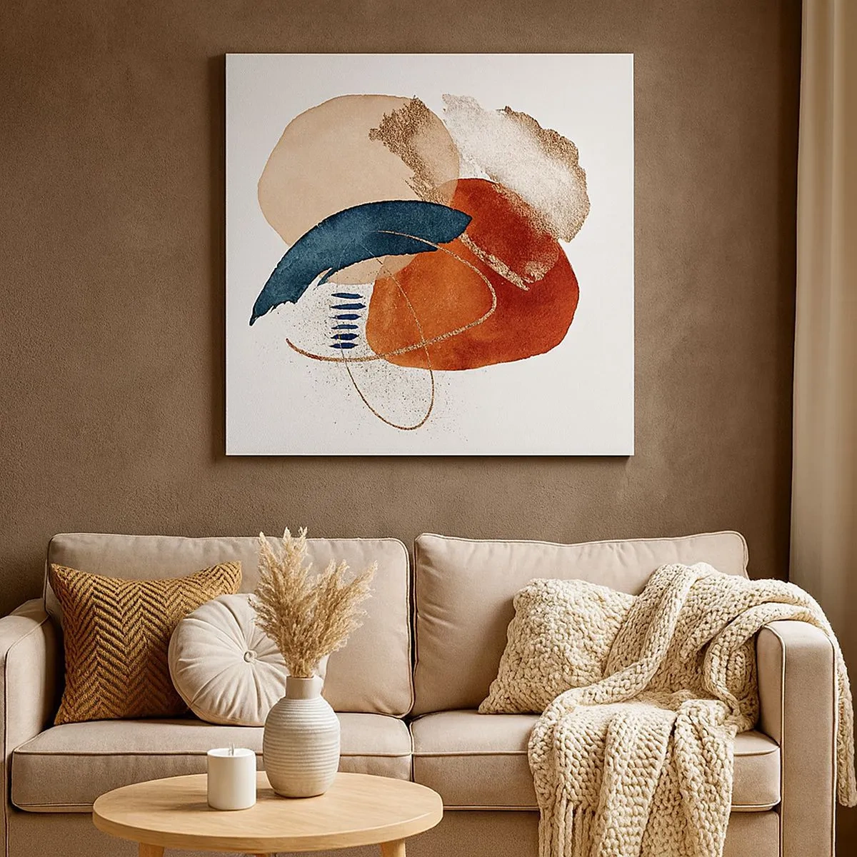 Quadro su tela - Stampe su Tela - Composizione ovale - 30x30 cm