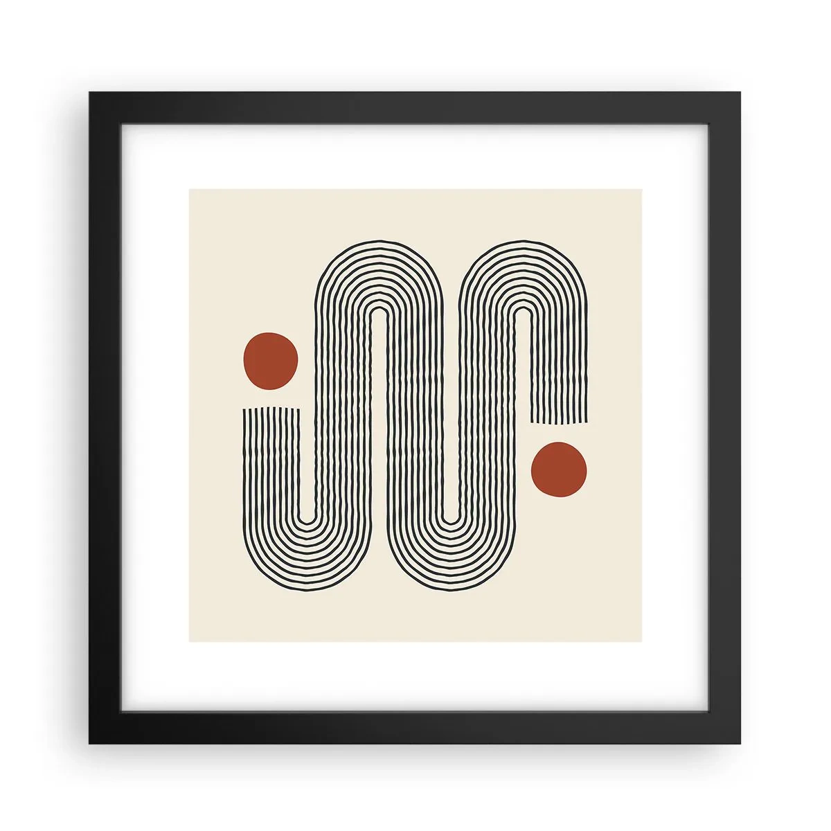 Poster in cornice nera - Dall'inizio alla fine - 30x30 cm