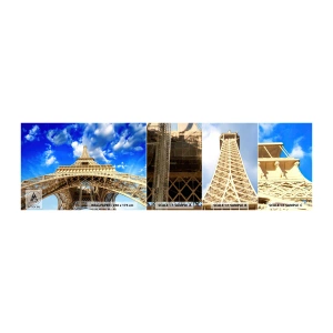Campione Di Fotomurale Standard Eco - Toccare il cielo e le nuvole - Città, Parigi, Torre Eiffel - 100x30 cm