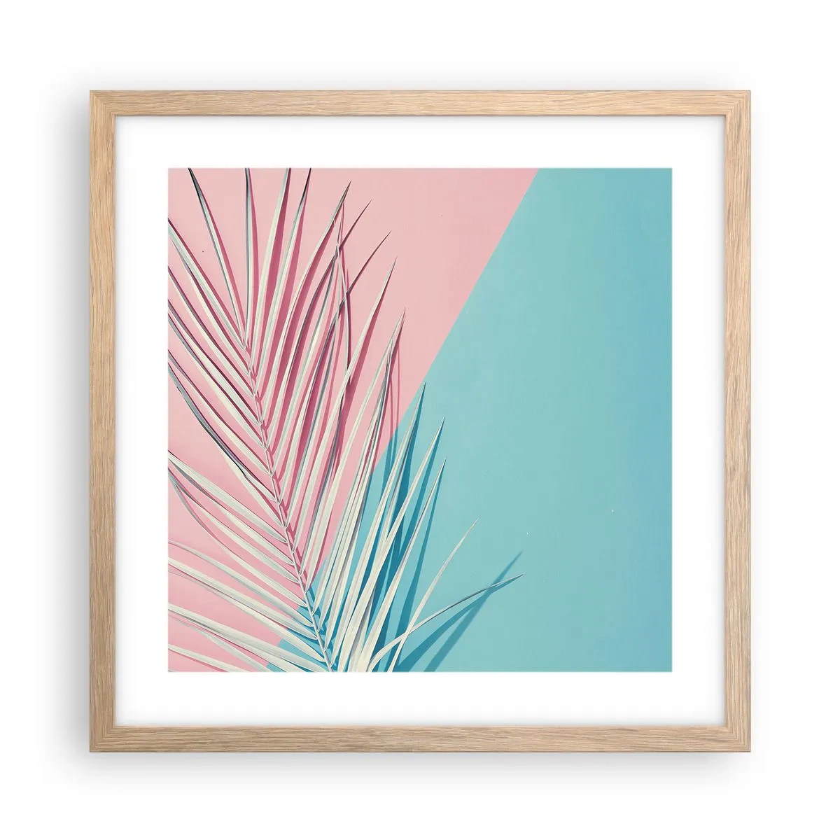 Poster in cornice rovere chiaro - Impressione tropicale - 40x40 cm
