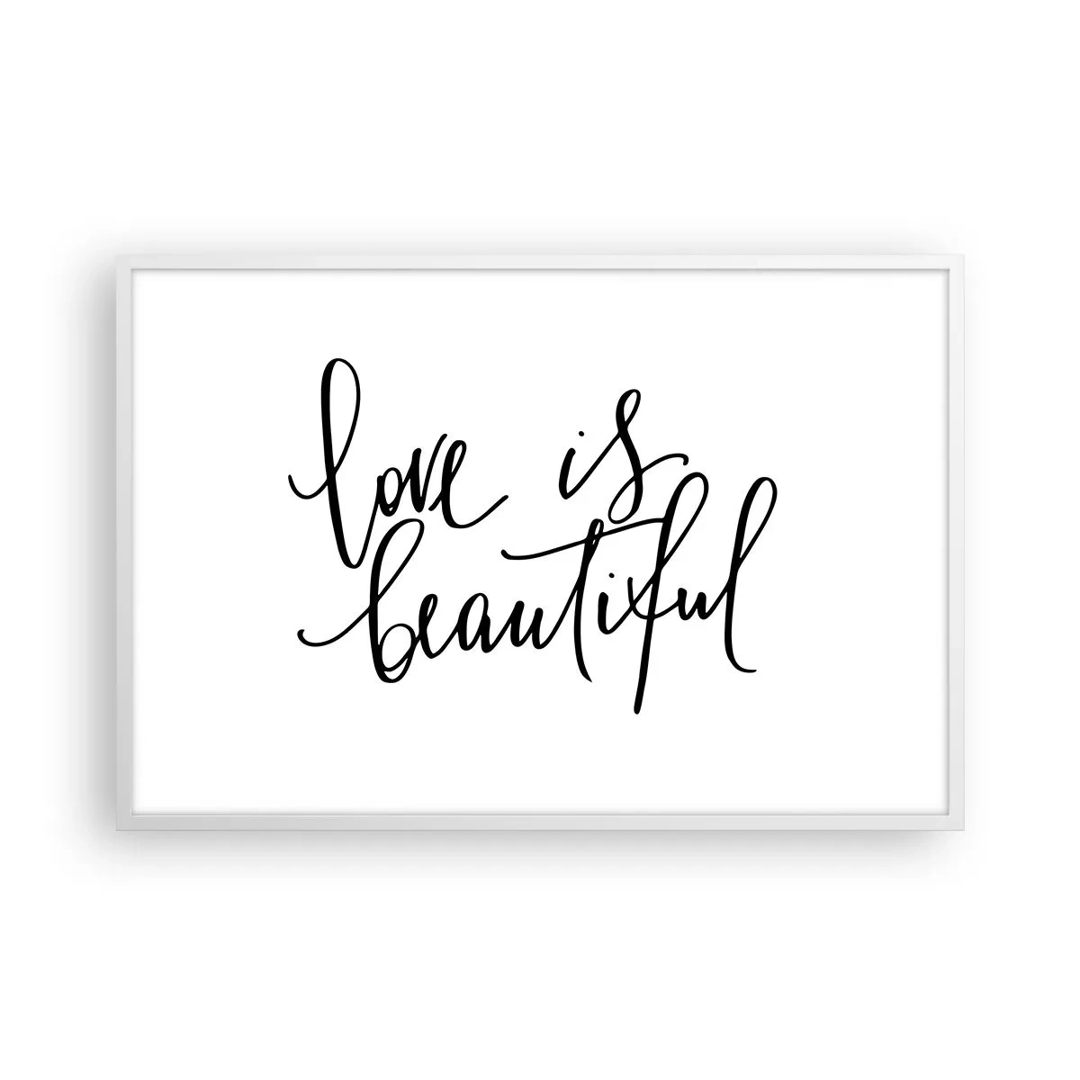 Poster in cornice bianca - Leggi e ripeti - 91x61 cm