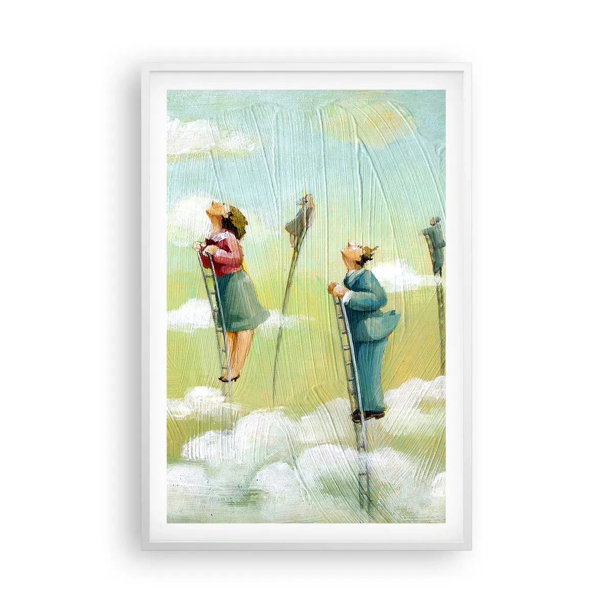 Poster in cornice bianca - Seguendo i propri sogni - 61x91 cm