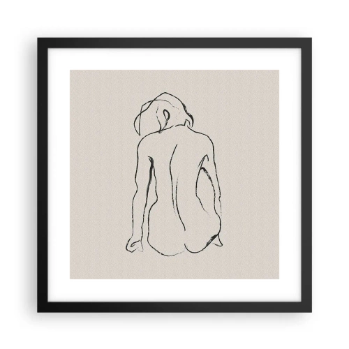 Poster in cornice nera - Nudo di ragazza - 40x40 cm