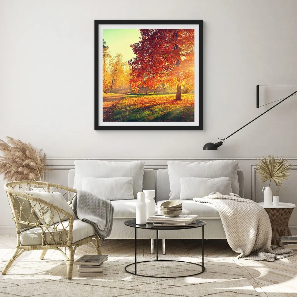 Poster in cornice nera - Rosso è bello - 40x40 cm