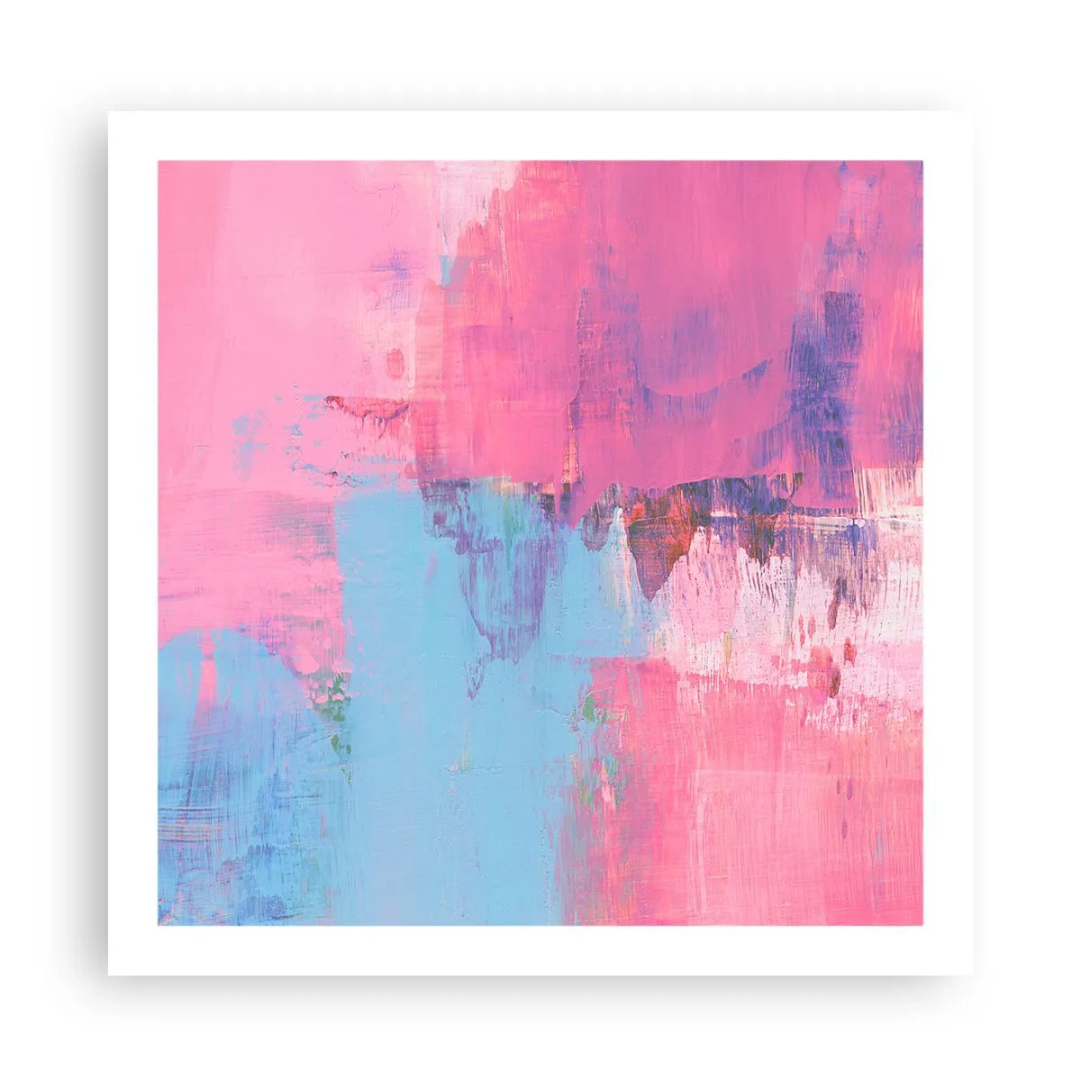 Poster - Rosa, blu e un pizzico di luce - 60x60 cm