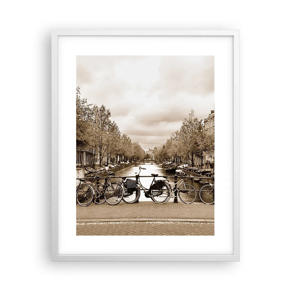 Poster in cornice bianca - Atmosfera olandese - 40x50 cm