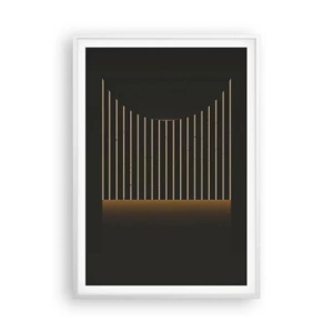 Poster in cornice bianca - Esaminare l'oscurità - 70x100 cm