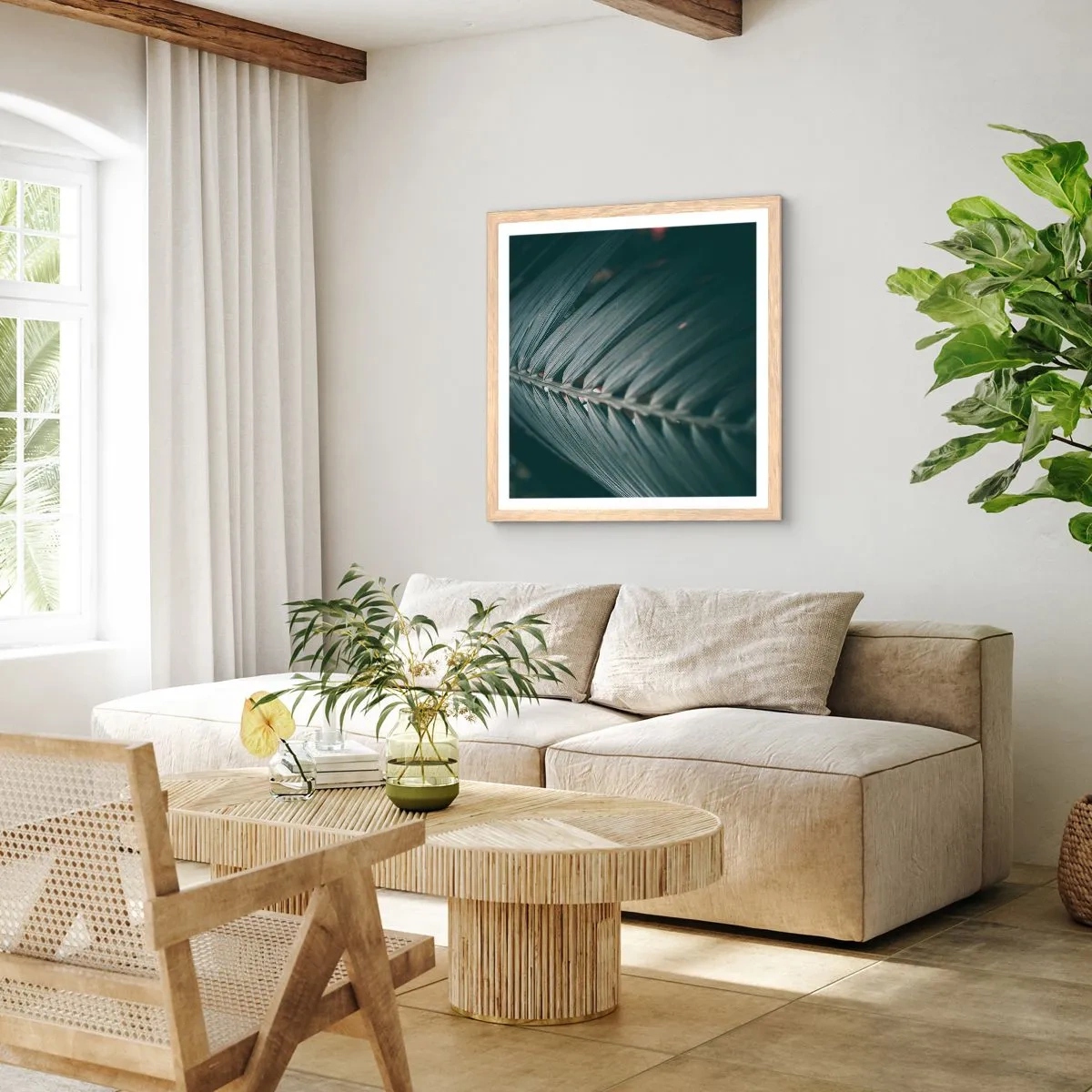 Poster in cornice rovere chiaro - La precisione della natura - 40x40 cm