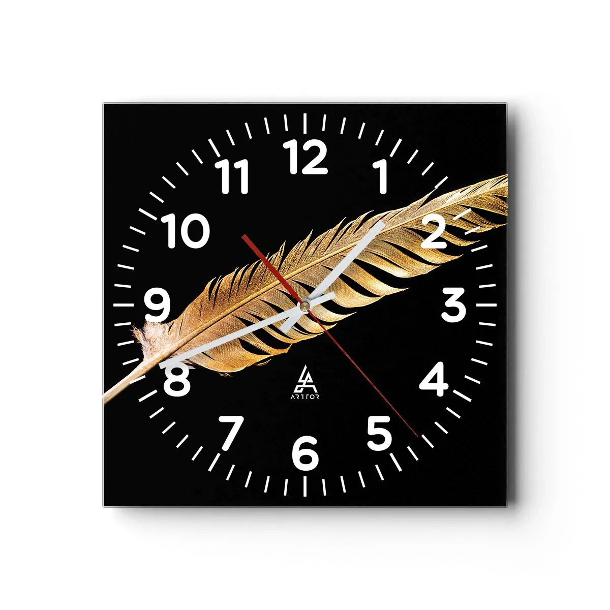 Orologio da parete - Orologio in Vetro - Non una piuma qualsiasi.... - 30x30 cm