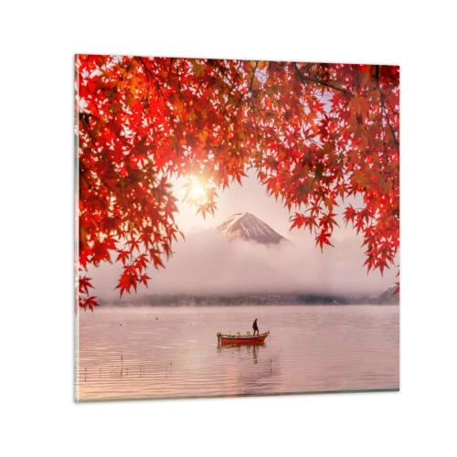 Quadro su vetro - Nell'atmosfera del Giappone - 50x50 cm