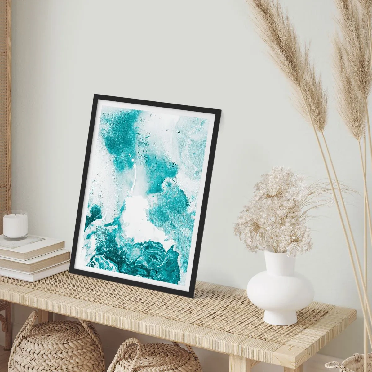 Poster in cornice nera - Palude blu - 30x40 cm