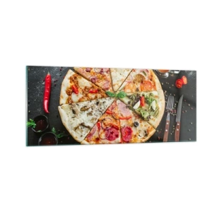 Quadro su vetro - Ventaglio di gusti - 100x40 cm