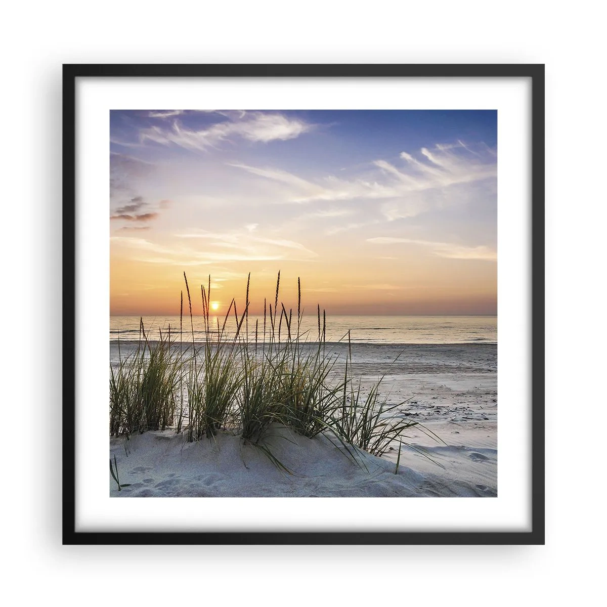 Poster in cornice nera - Guarda, pensa, senti - 50x50 cm