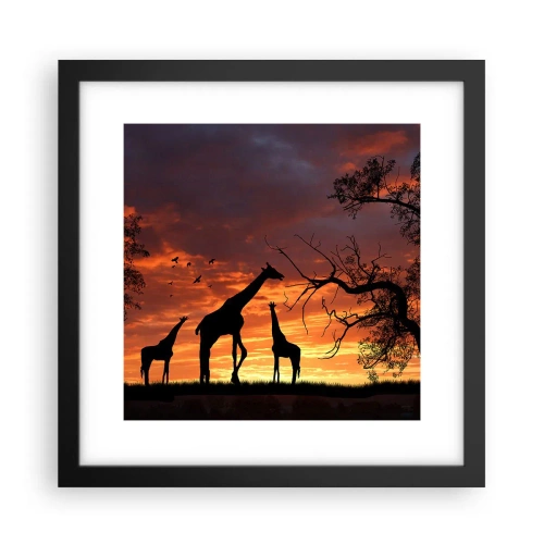 Poster in cornice nera - Piccola cena tra amici - 30x30 cm