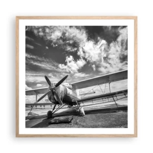 Poster in cornice rovere chiaro - Non vedo l'ora! - 60x60 cm