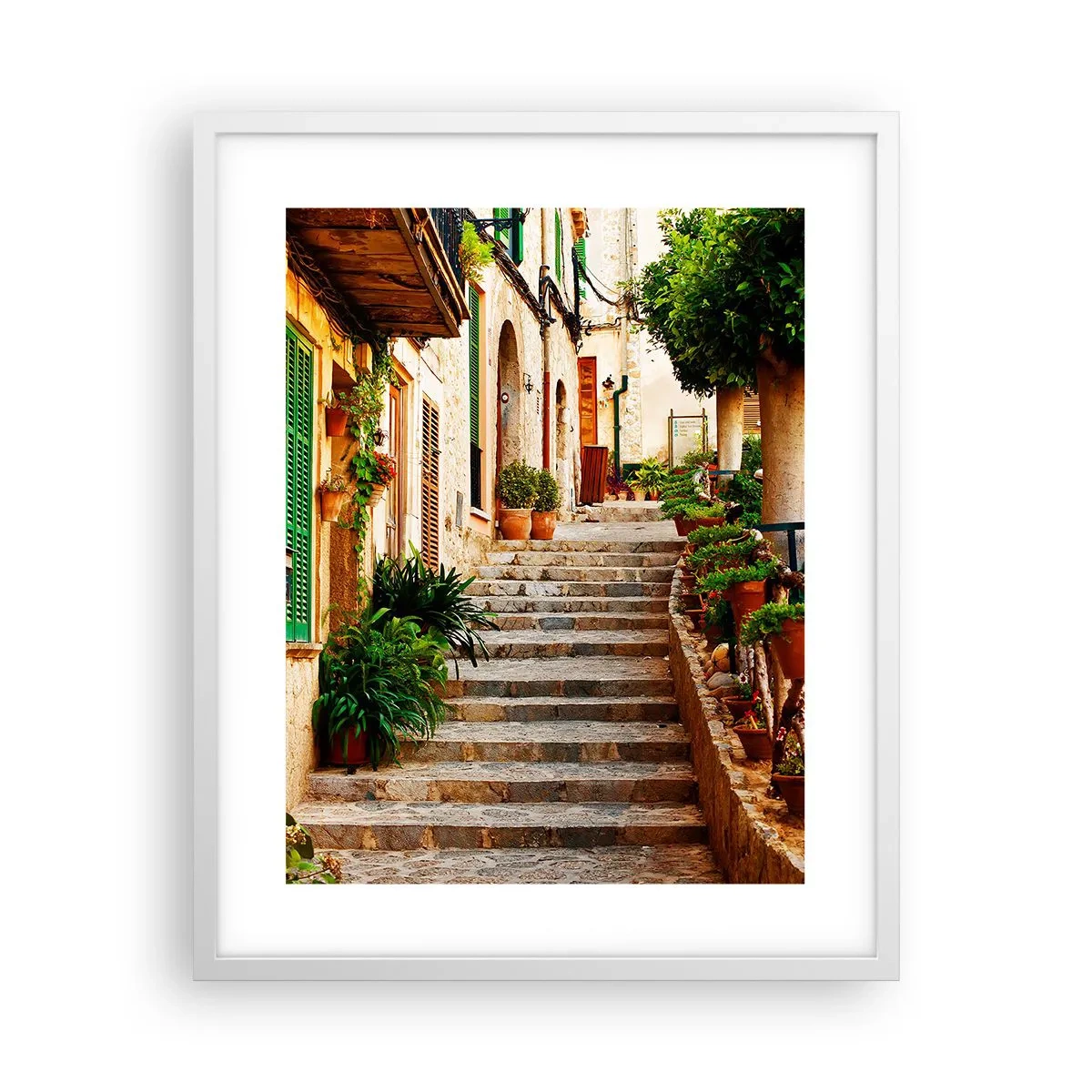 Poster in cornice bianca - Il fascino delle vacanze spagnole - 40x50 cm