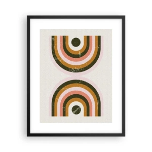 Poster in cornice nera - Astrazione gemella - 40x50 cm