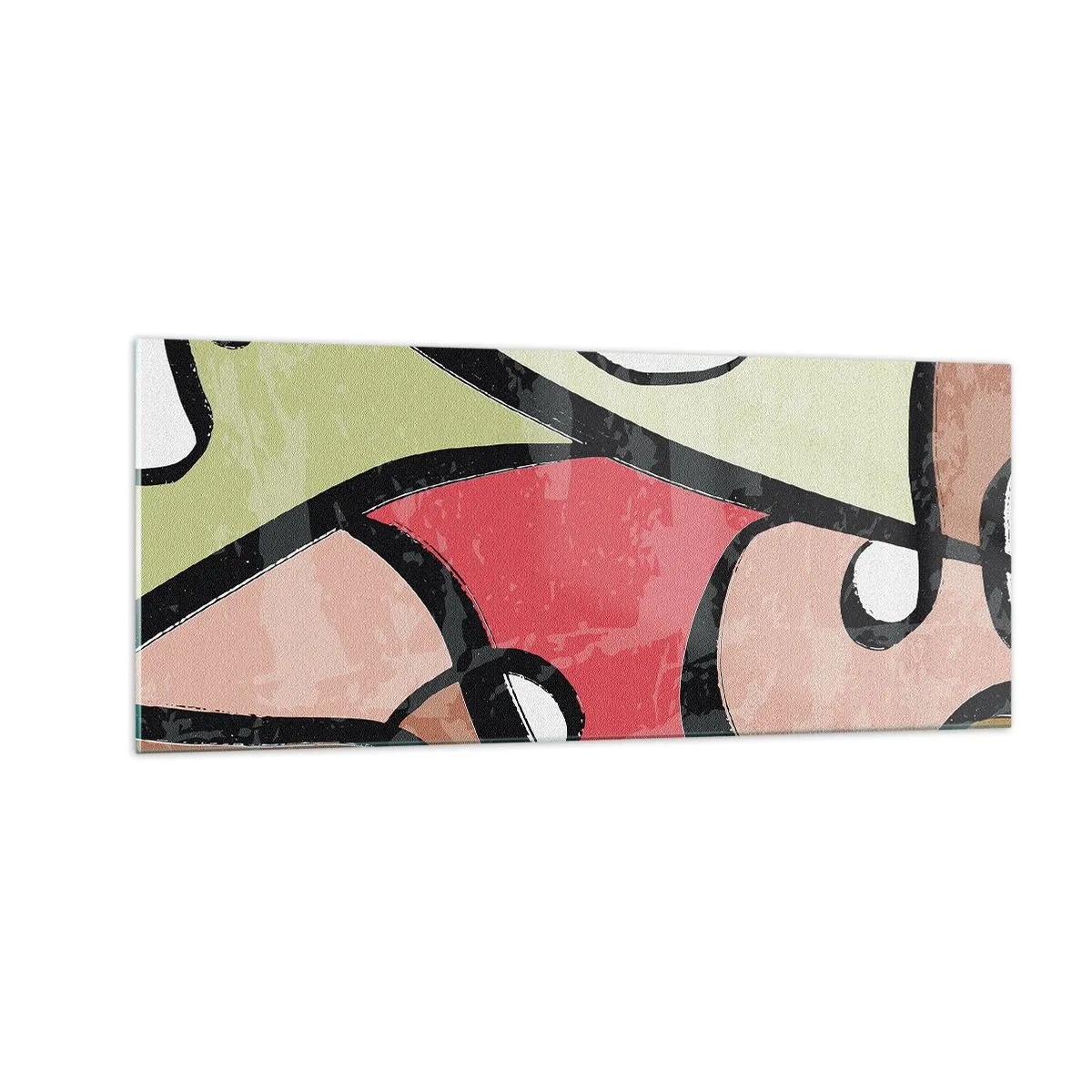 Quadro su vetro - Piroette tra i colori - 100x40 cm