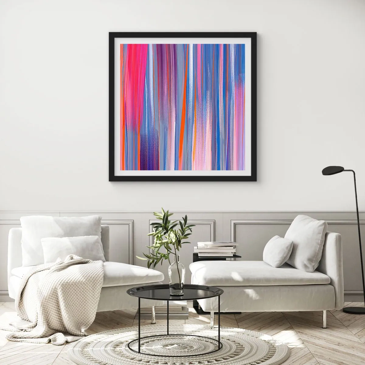Poster in cornice nera - Ascensione arcobaleno - 30x30 cm