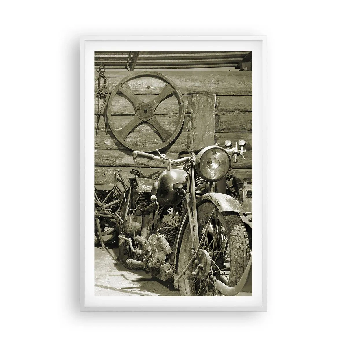 Poster in cornice bianca - Nel capanno di zio Alfredo - 61x91 cm