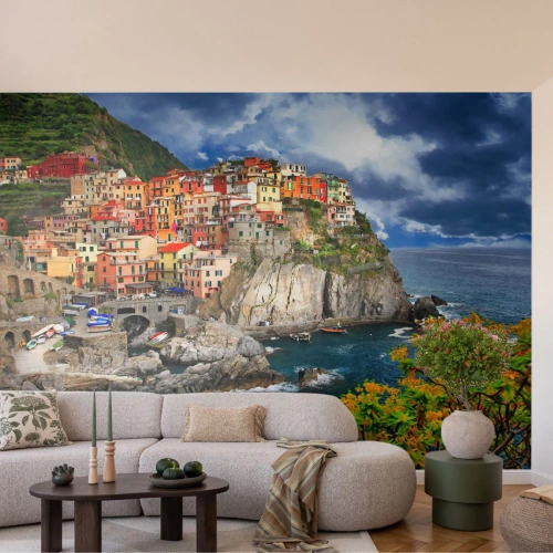 Fotomurali Premium Sand - Aggrappate alla roccia - Paesaggio, Architettura, Italia - 500x350 cm