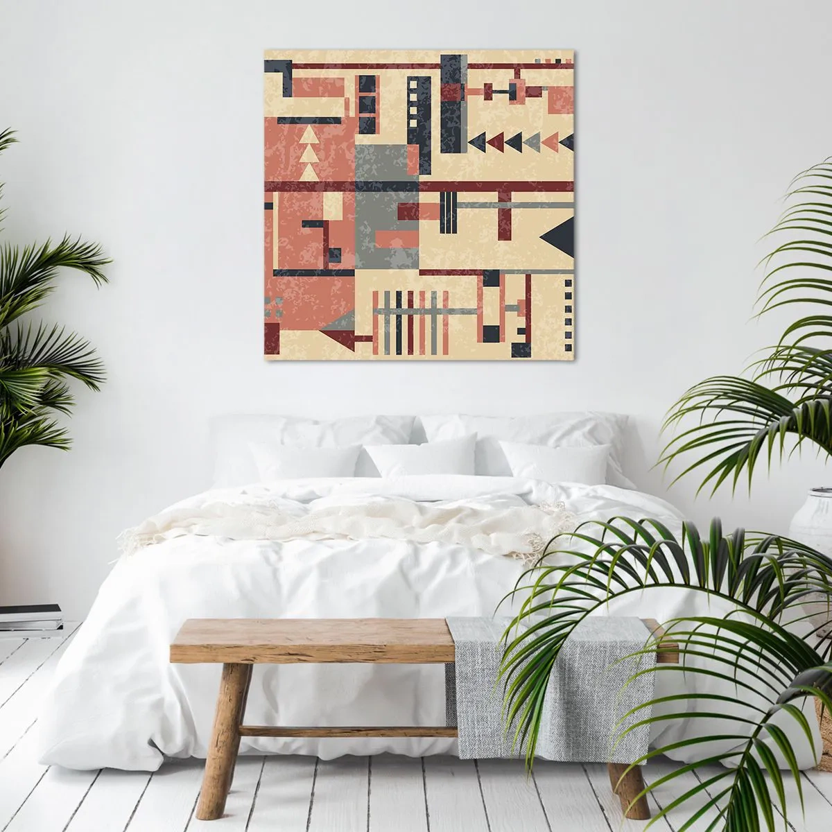 Quadro su tela - Stampe su Tela - Combinazione di orizzontali e verticali - 70x70 cm