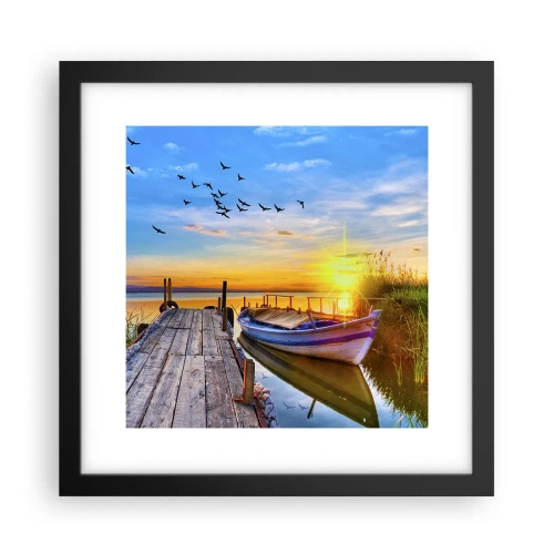 Poster in cornice nera - A domani - 30x30 cm