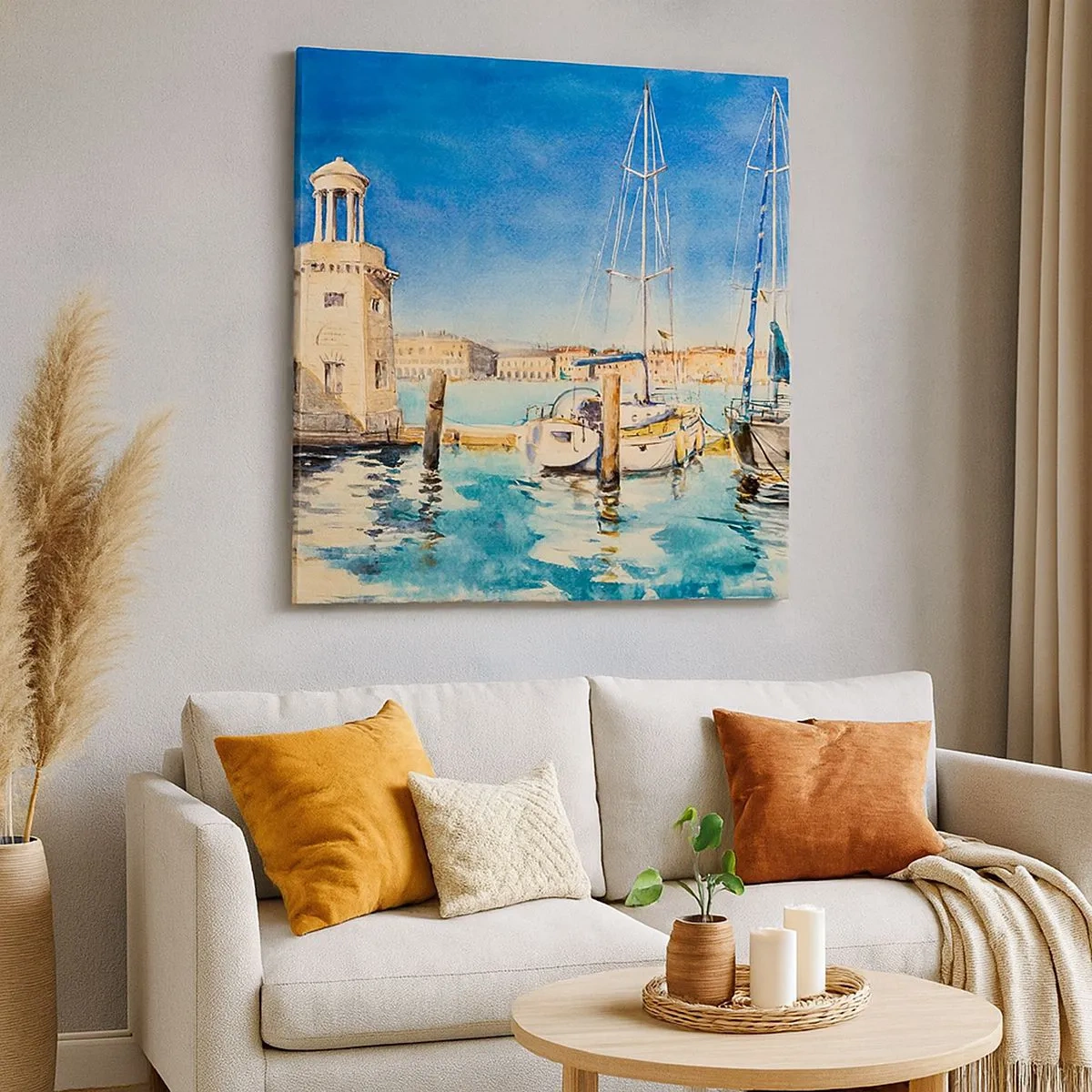 Quadro su tela - Stampe su Tela - La laguna assolata - 30x30 cm