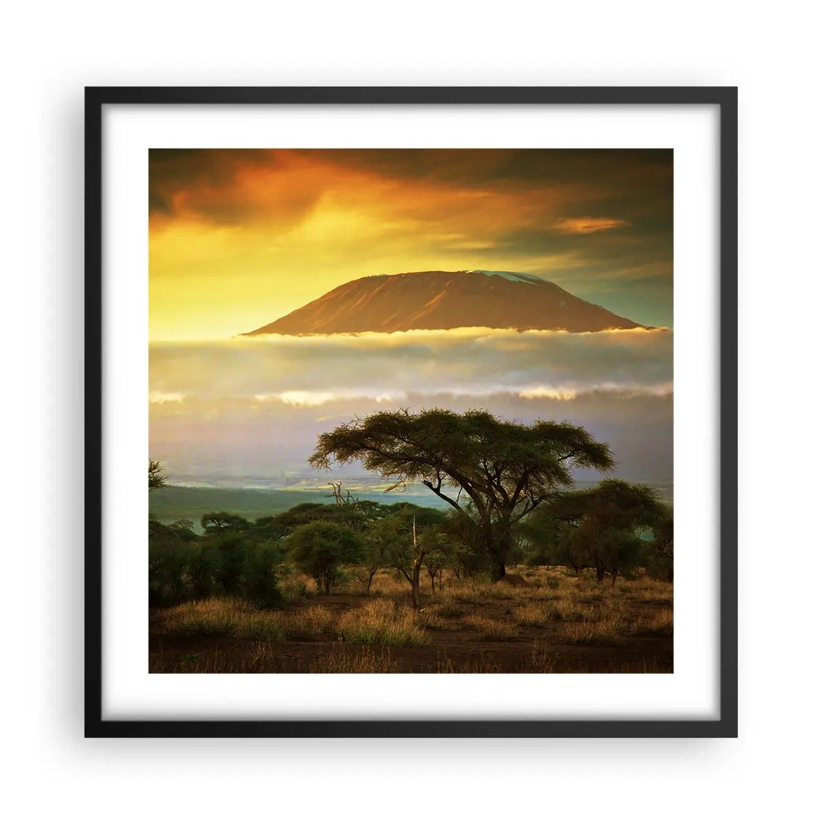 Poster in cornice nera - Il sogno del viaggiatore - 50x50 cm