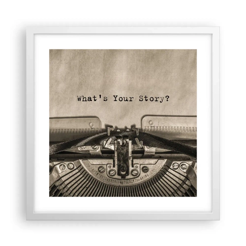 Poster in cornice bianca - Rispondimi - 40x40 cm