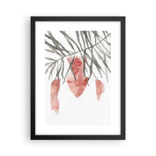 Poster in cornice nera - Dama dei tropici - 30x40 cm