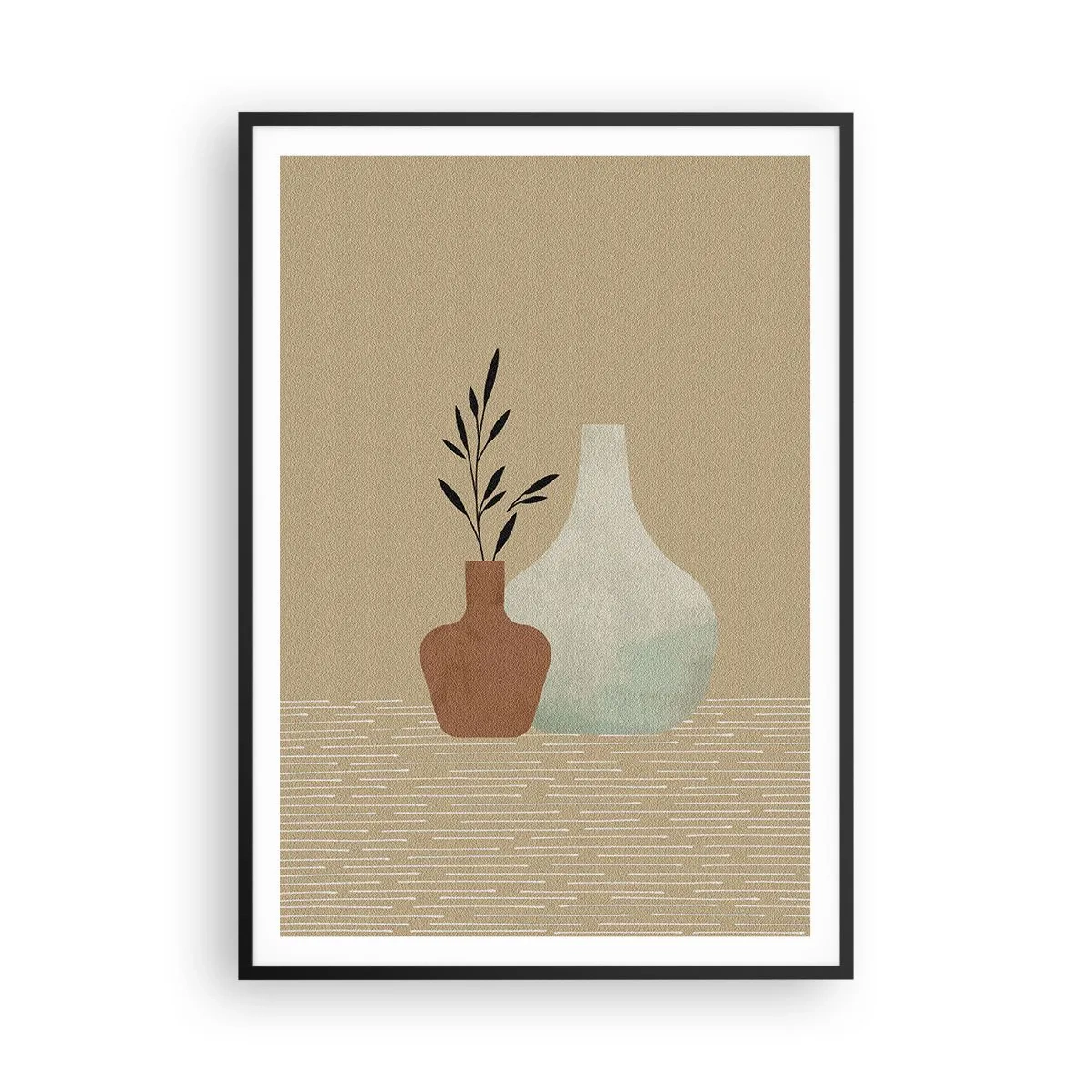 Poster in cornice nera - Il vaso e il suo concetto - 70x100 cm