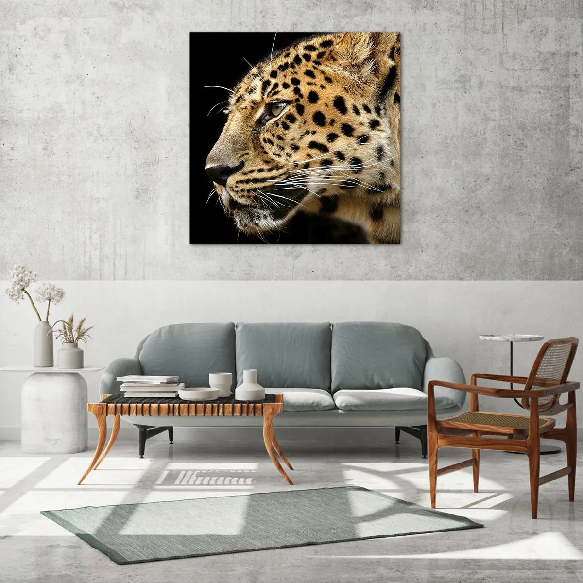 Quadro su vetro - Calmo, concentrato, pronto - 60x60 cm