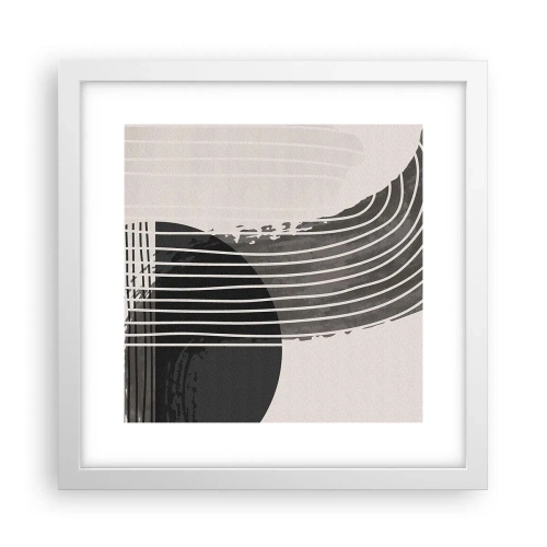 Poster in cornice bianca - Andata e ritorno - 30x30 cm