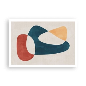 Poster - Forme astratte in colori armoniosi - 100x70cm - Influenze e metamorfosi - Decorazione murale moderna per soggiorno e camera da letto ARTTOR